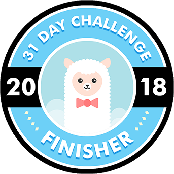 31 Day Challenge 2018
