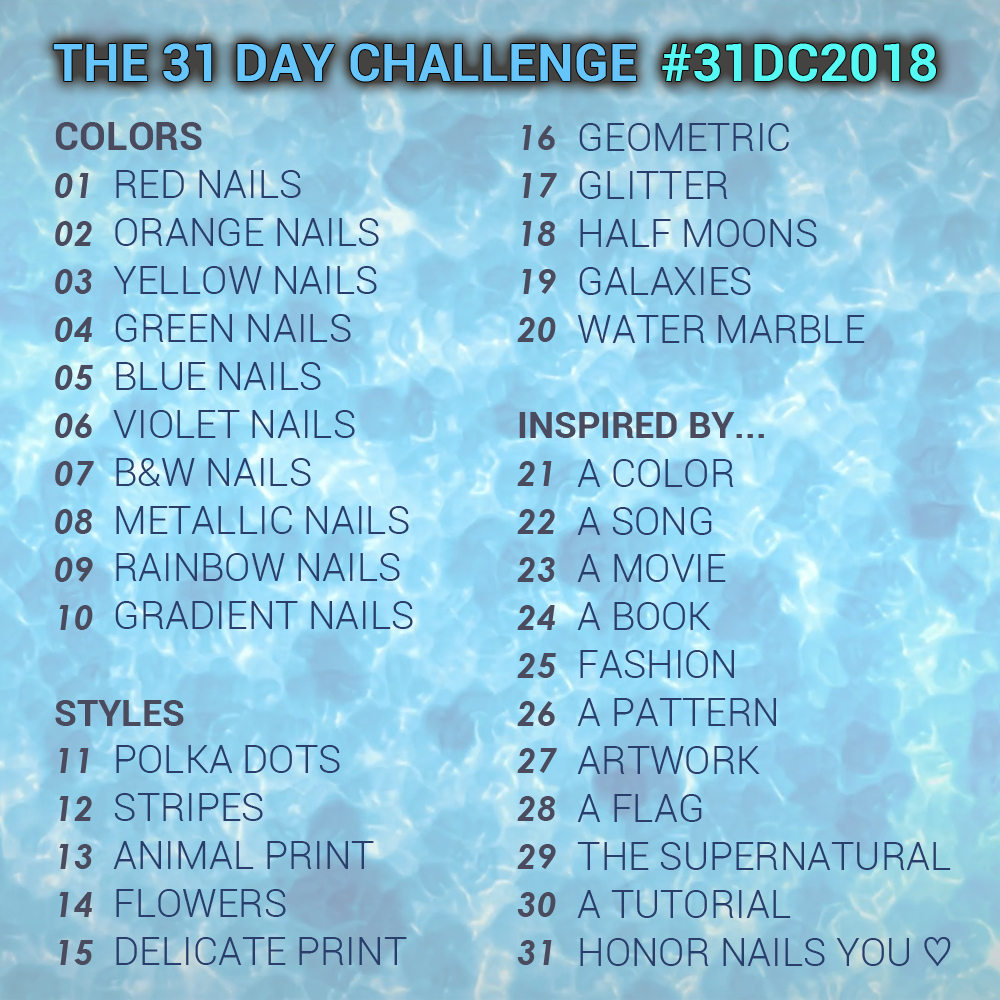 31 Day Challenge 2018 - MY 31DC2018 OUTLINE & AIMS – Buff & Polish