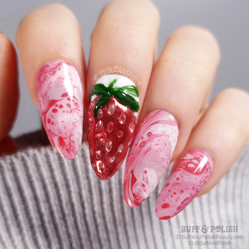 Buff & Polish - 31DC2019 Red 3D Strawberry Milkshakes