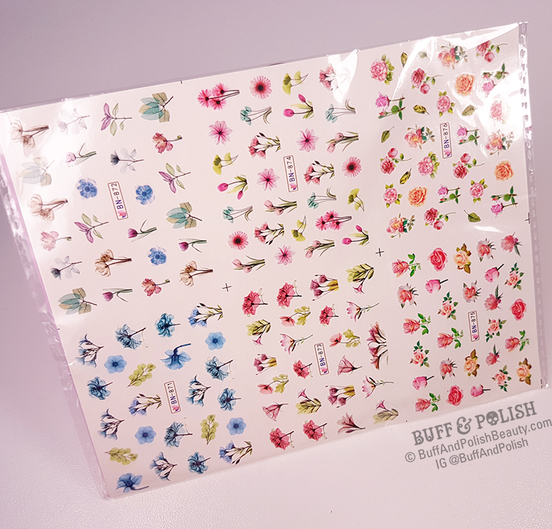 Buff & Polish - Tropical Water Decals Sheet of 12 - Born Pretty Review