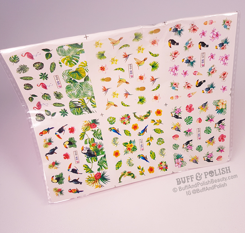 Buff & Polish - Tropical Water Decals Sheet of 12 - Born Pretty Review
