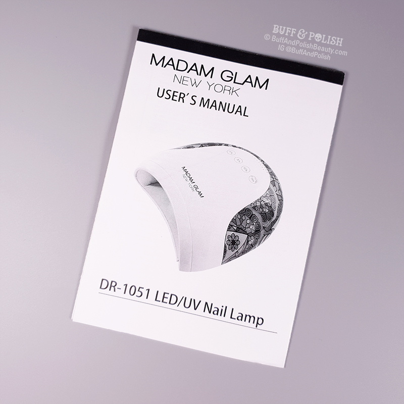 Buff & Polish Review - Madam Glam's 48w Holi UV LED Nail Lamp - Manual Front