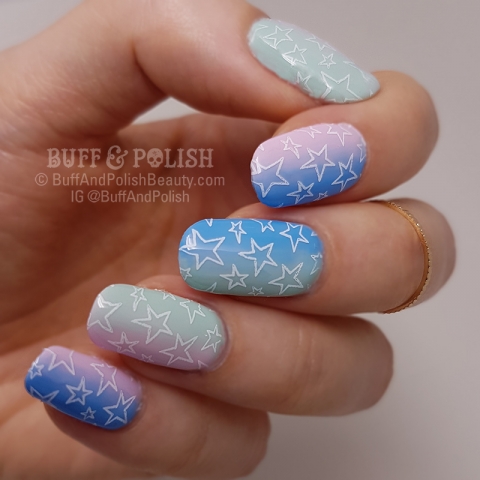 Buff & Polish - Pastel Gradient Stamped